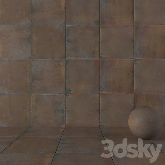 Wall Tiles Museum Iron Oxide 3D Model