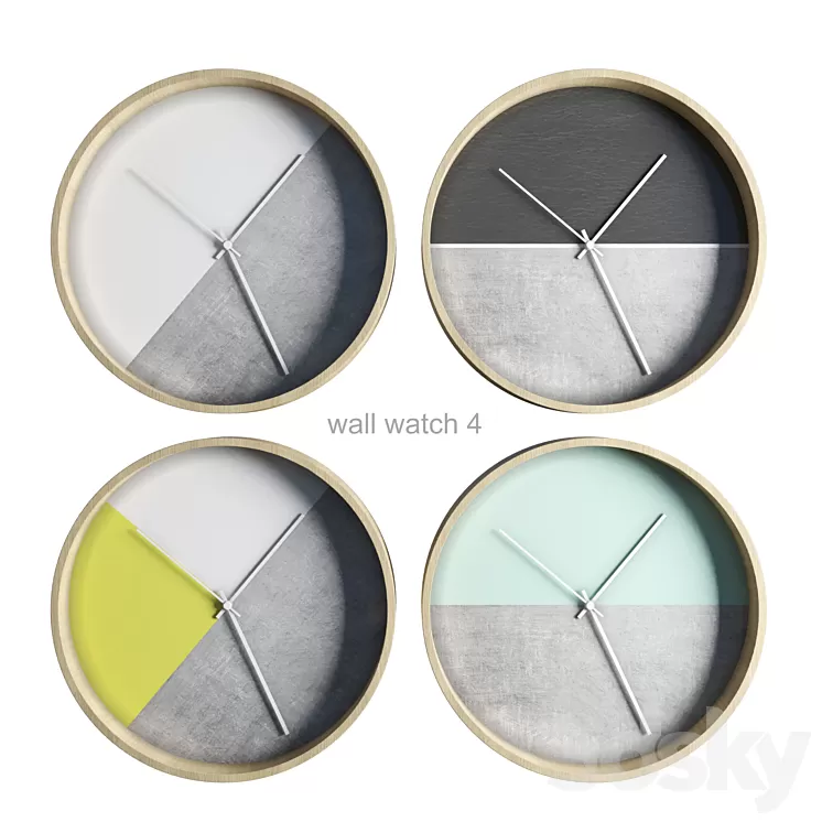 wall watch 4 3D Model