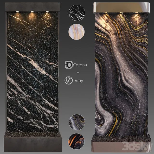 Wall water 2 3D Model Wall water 2 3D Model