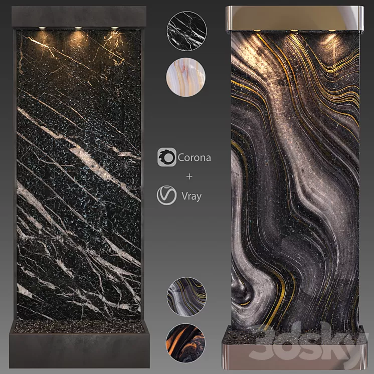 Wall water 2 3D Model