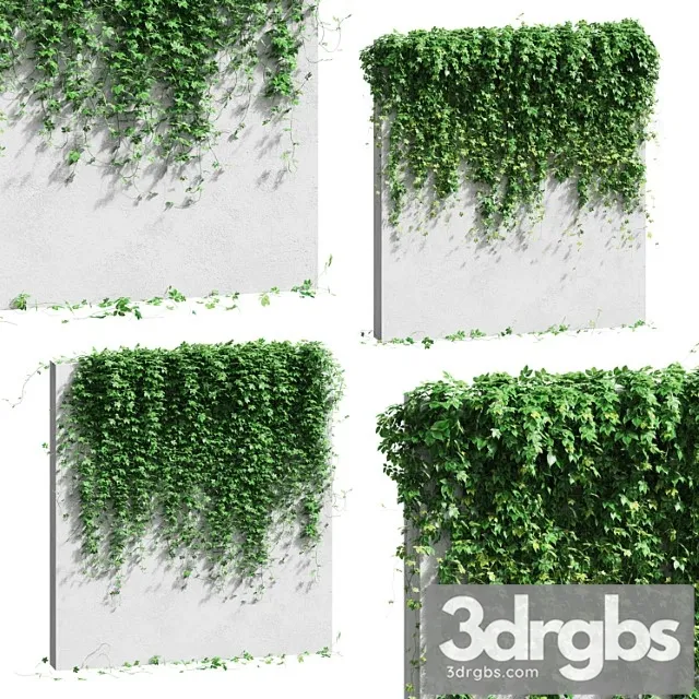 Wall With Grape Leaves 3D Model Download