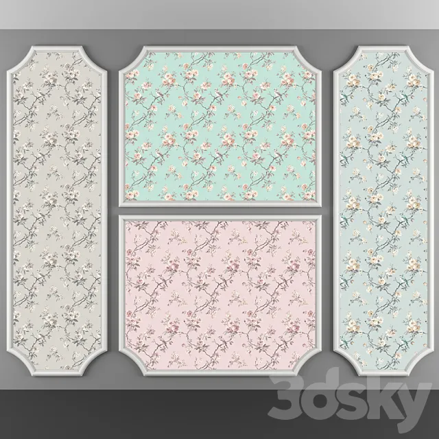 Wallpaper 5 (4 Colors) 3D Model Wallpaper 5 (4 Colors) 3D Model