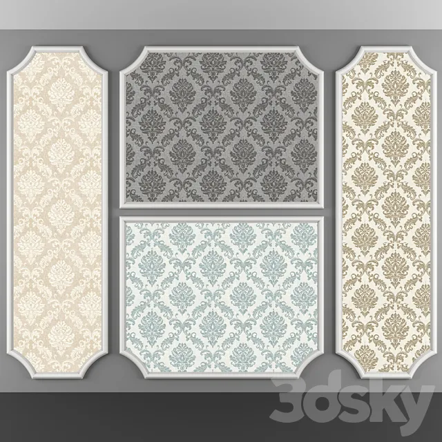 Wallpaper 51 (4 Colors) 3D Model Wallpaper 51 (4 Colors) 3D Model