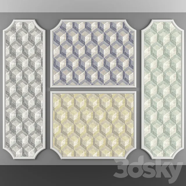 Wallpaper 59 (4 Colors) 3DModel Wallpaper 59 (4 Colors) 3DModel