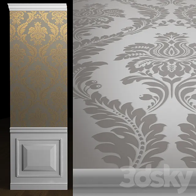Wallpaper Persian chic Grandeco 3DModel Wallpaper Persian chic Grandeco 3DModel