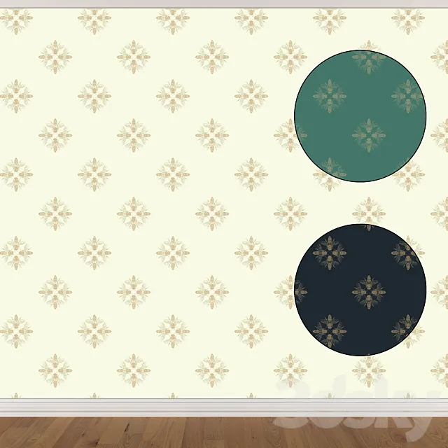 Wallpaper Set 497 (3 colors) 3D Model Wallpaper Set 497 (3 colors) 3D Model
