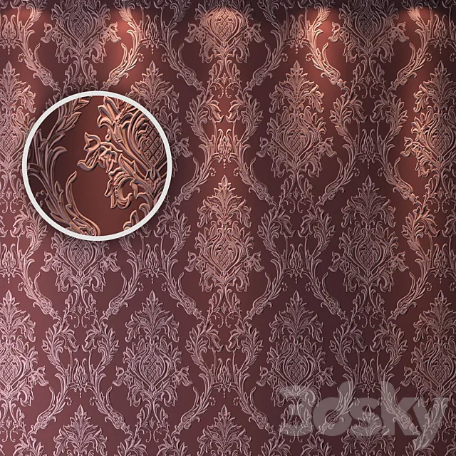 Wallpaper WALLCRUSTA 181 3D Model Wallpaper WALLCRUSTA 181 3D Model