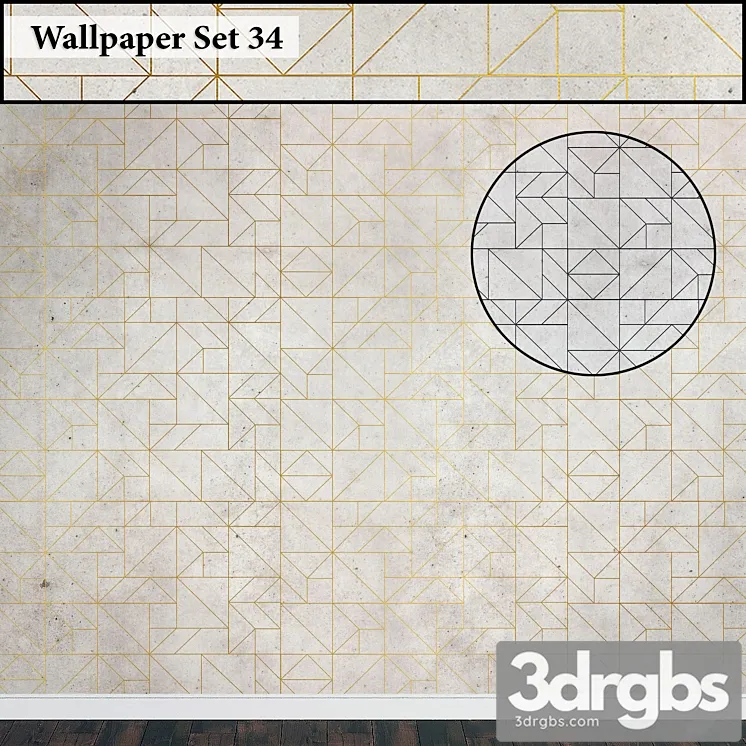 Wallpapers set 34 3D Model Download