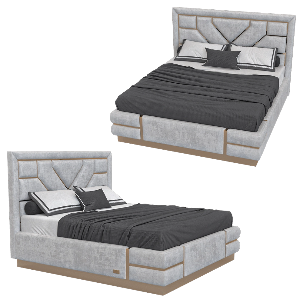 Wall&Wall – Soft bed Jolie 1 3D Model Wall&Wall – Soft bed Jolie 1 3D Model