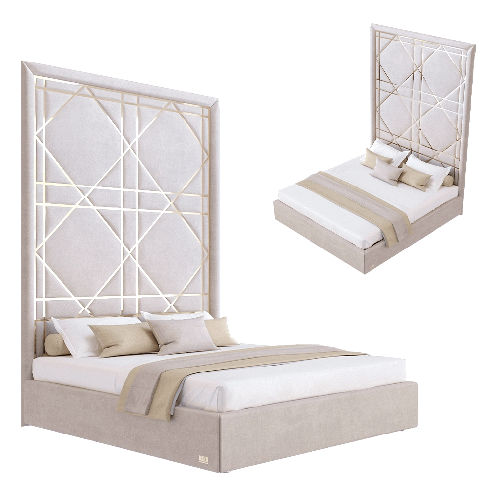 Wall&Wall – Soft bed Quenn-Dior 3D Model Wall&Wall – Soft bed Quenn-Dior 3D Model
