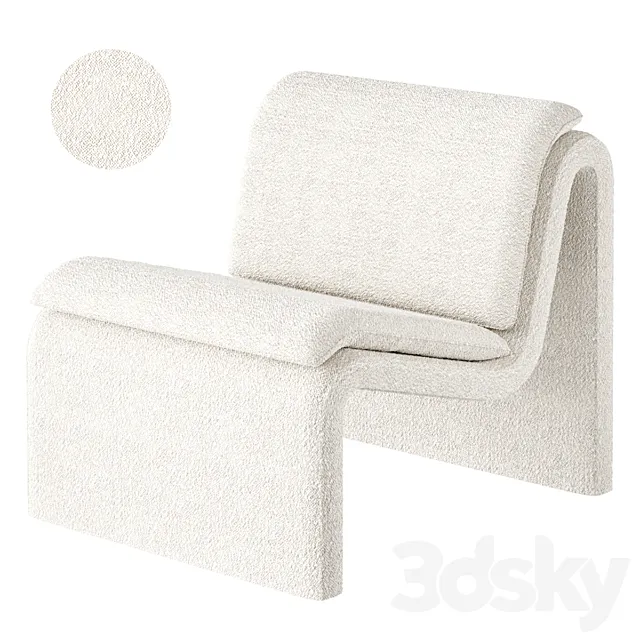 Wally Boucle Curvature Chair by Urban Outfitters 3D Model Wally Boucle Curvature Chair by Urban Outfitters 3D Model