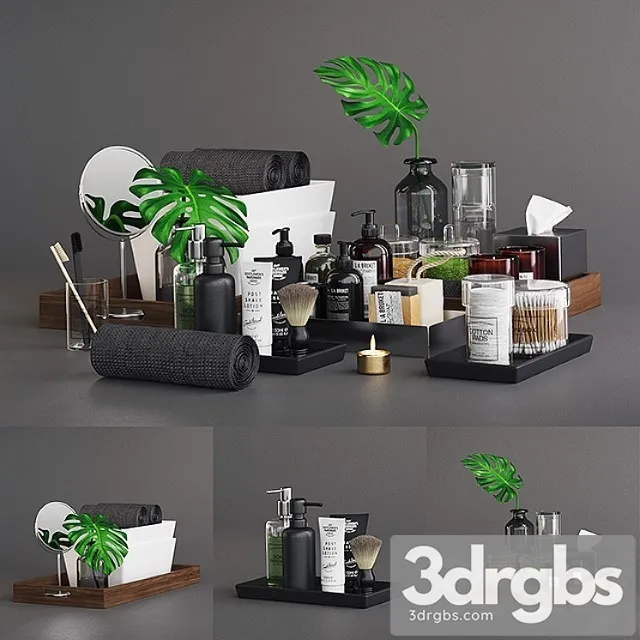 Walnut bathroom trays