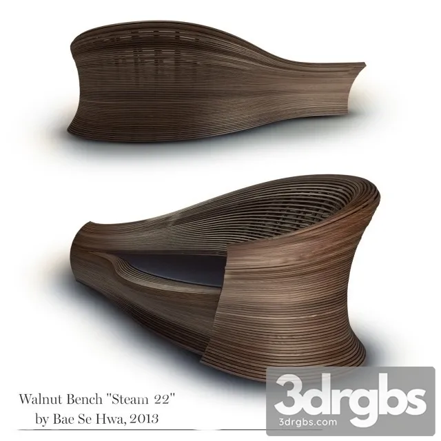 Walnut Bench Steam 3D Model Download Walnut Bench Steam 3D Model Download