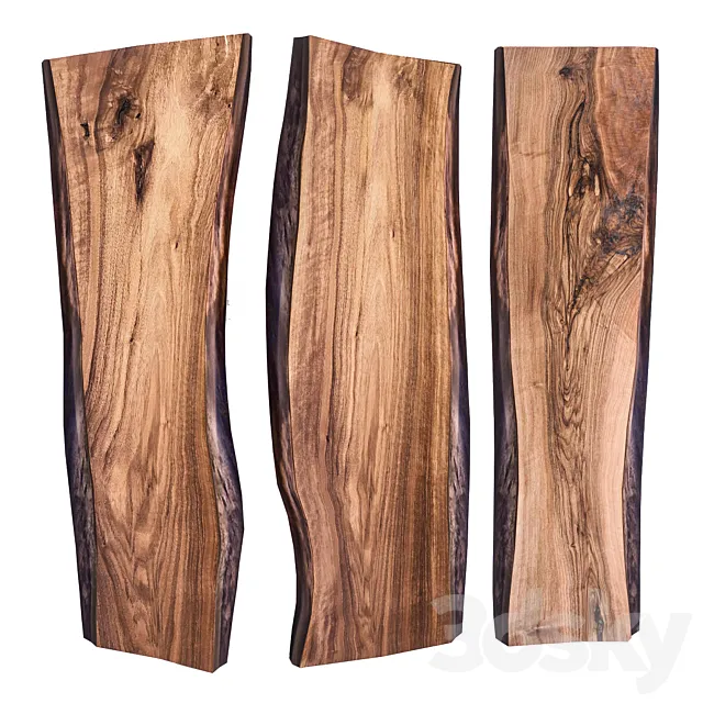 Walnut Slabs | Wood Slabs 3D Model Walnut Slabs | Wood Slabs 3D Model