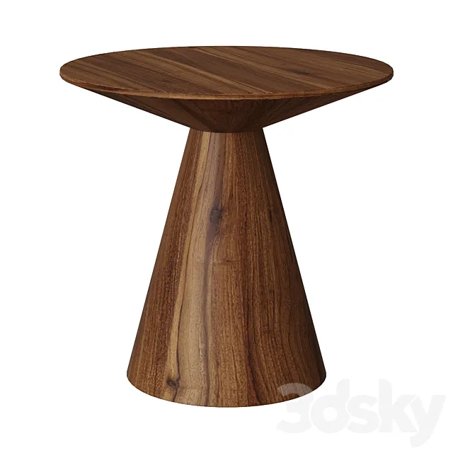 Walnut veneer corner table ET652 3D Model