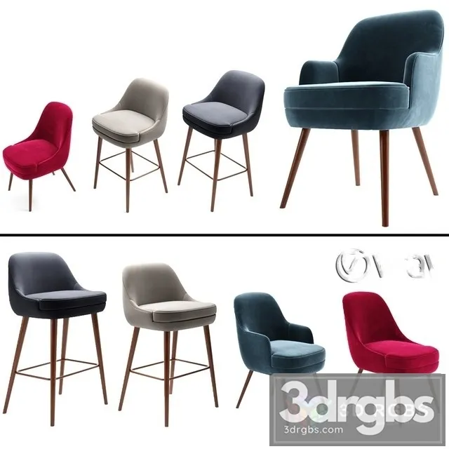 Walter Knoll Dining Chair Bar Stool 3D Model Download Walter Knoll Dining Chair Bar Stool 3D Model Download