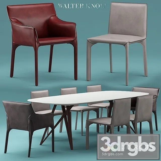 Walterknoll Saddle Table and Chair 3D Model Download