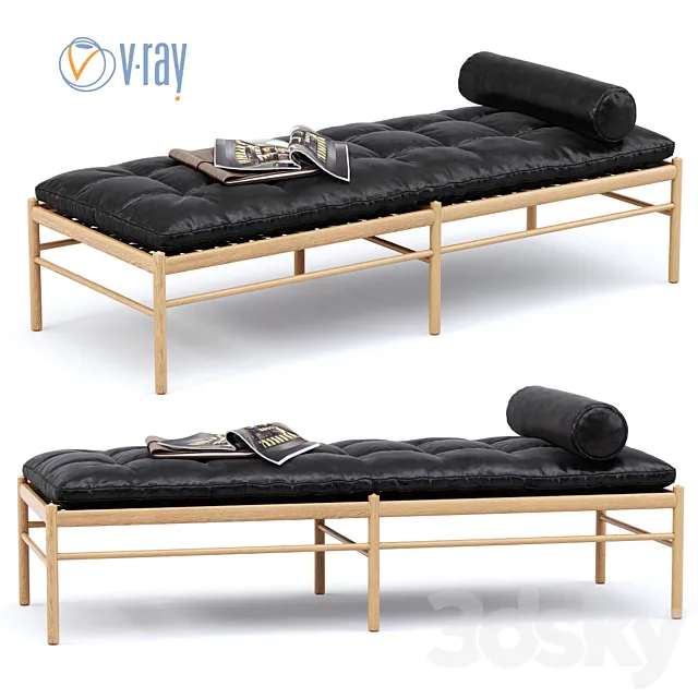 Wanscher OW150 Daybed 3D Model Wanscher OW150 Daybed 3D Model