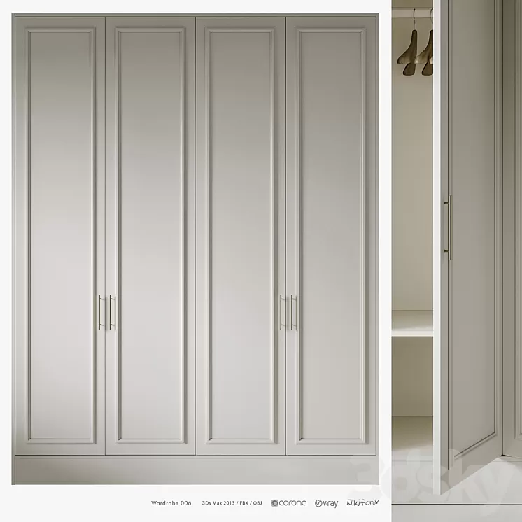 Wardrobe 006 3D Model Free Download