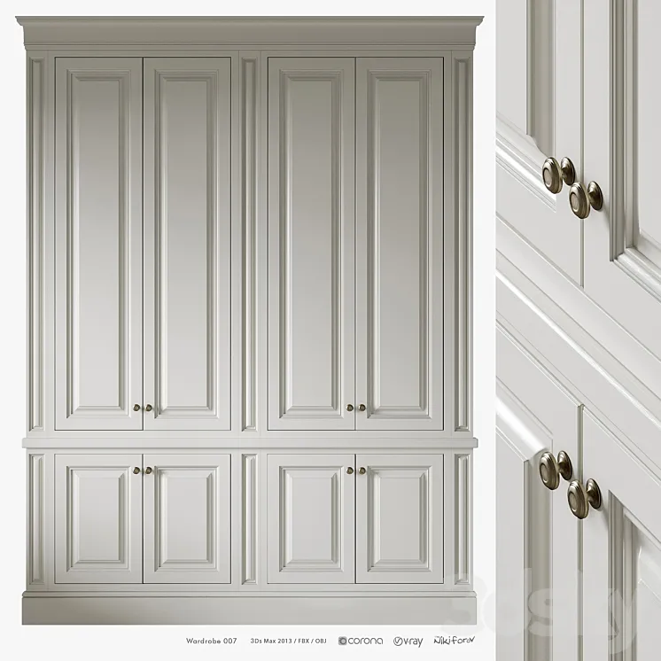Wardrobe 007 3D Model Free Download