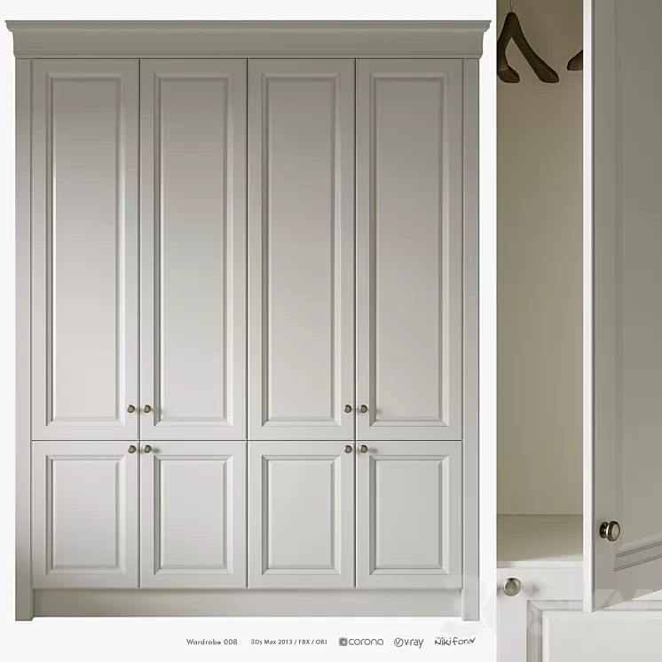 Wardrobe 008 3D Model Free Download