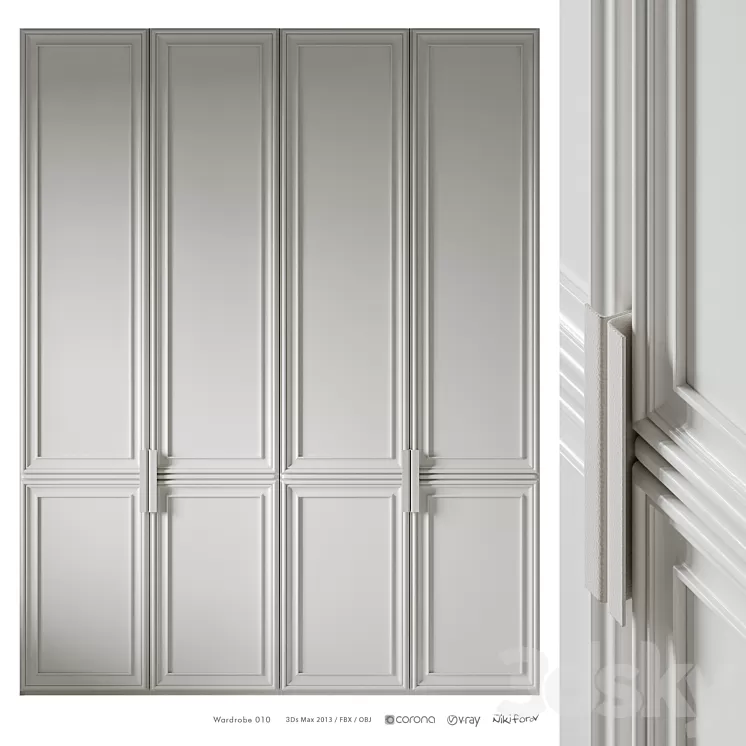 Wardrobe 010 3D Model Free Download