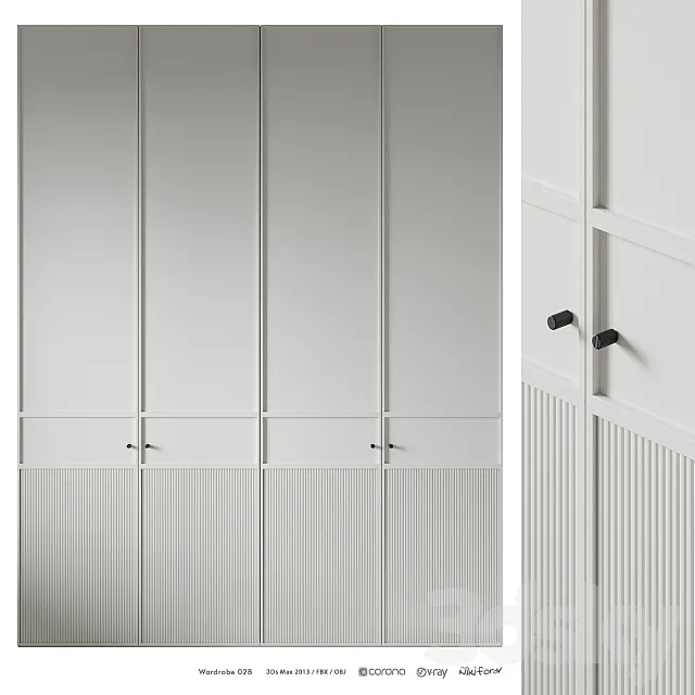 Wardrobe 028 3D Model Wardrobe 028 3D Model