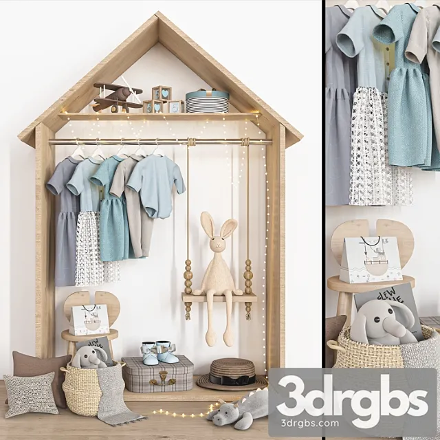 Wardrobe 130 3D Model Download