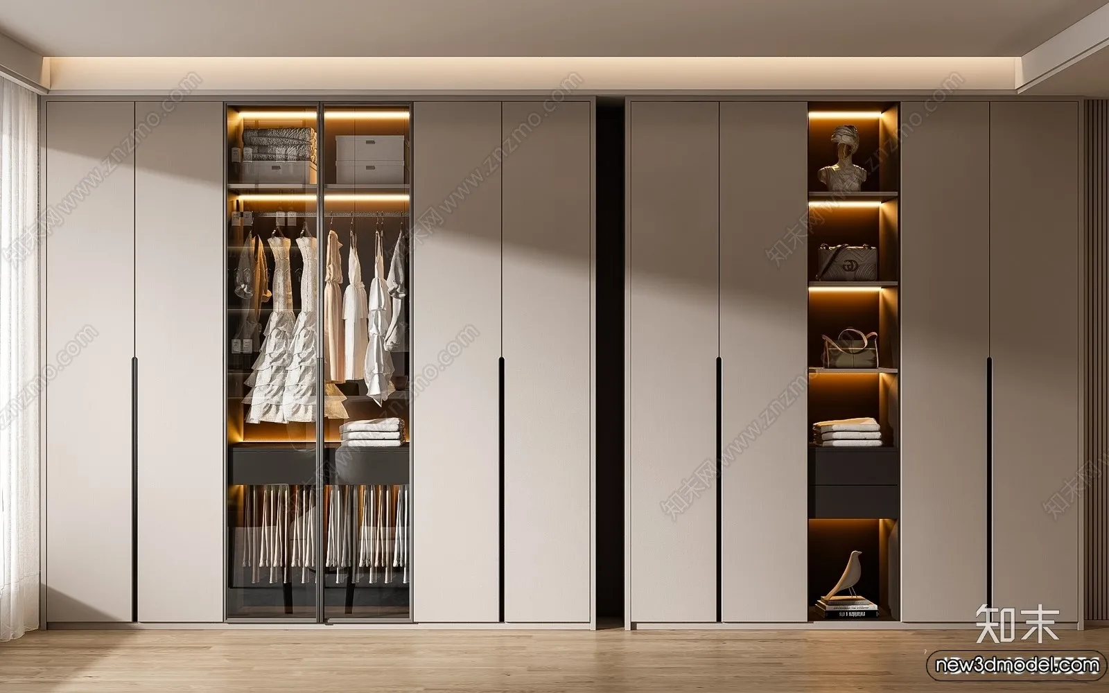 Wardrobe 3D Models – 3D Furniture for Interior Design – 005 Wardrobe 3D Models – 3D Furniture for Interior Design – 005