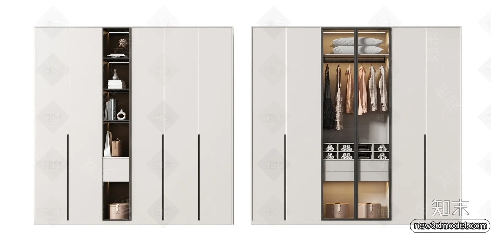 Wardrobe 3D Models – 3D Furniture for Interior Design – 008 Wardrobe 3D Models – 3D Furniture for Interior Design – 008