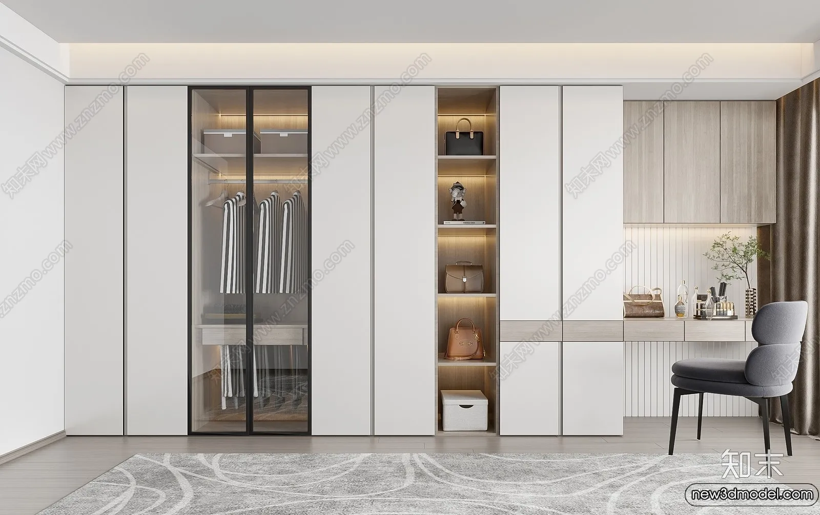 Wardrobe 3D Models – 3D Furniture for Interior Design – 010 Wardrobe 3D Models – 3D Furniture for Interior Design – 010