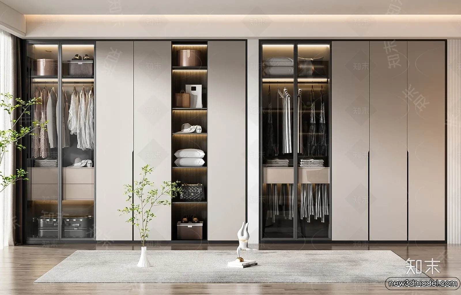 Wardrobe 3D Models – 3D Furniture for Interior Design – 013 Wardrobe 3D Models – 3D Furniture for Interior Design – 013