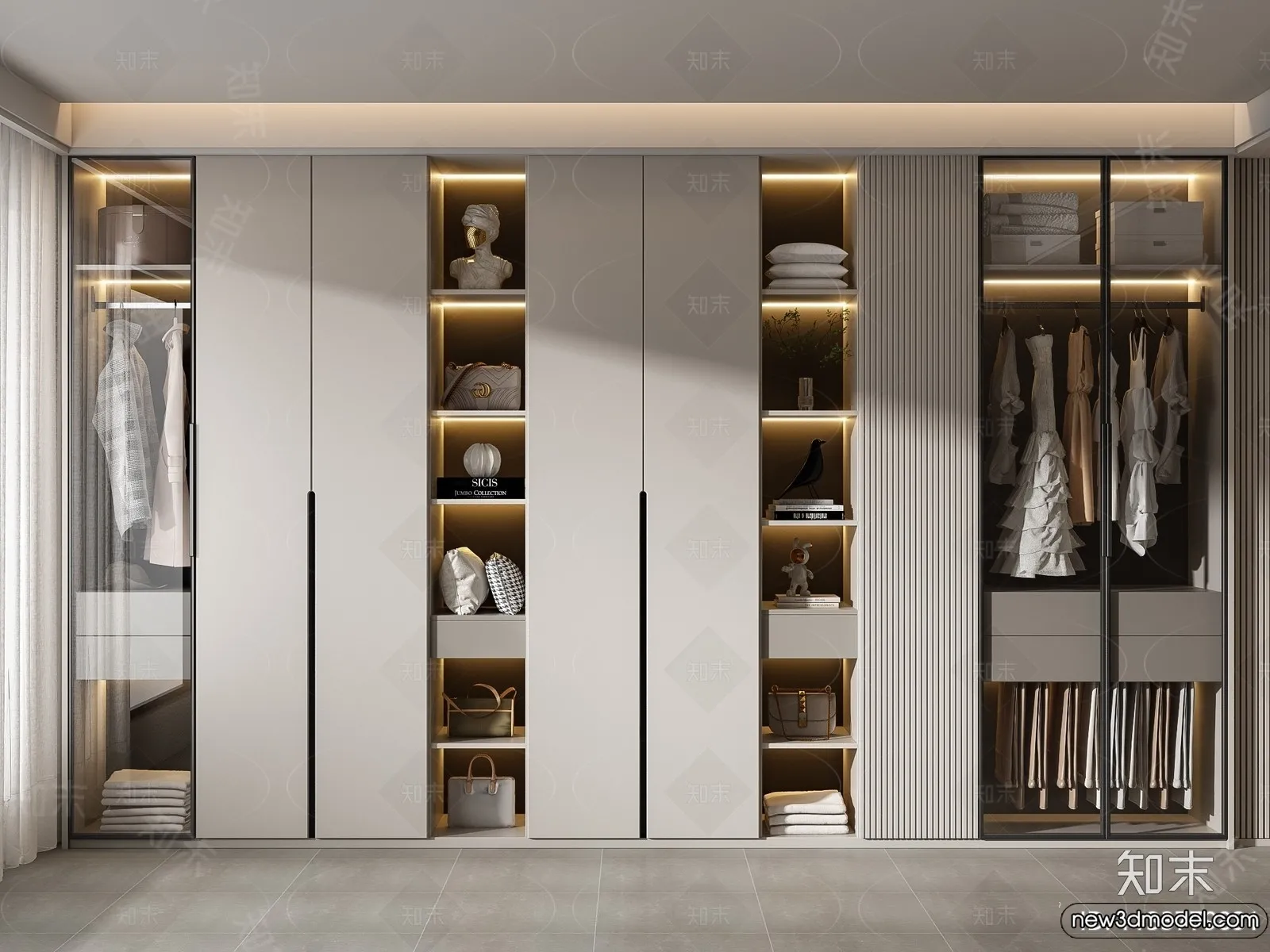 Wardrobe 3D Models – 3D Furniture for Interior Design – 014 Wardrobe 3D Models – 3D Furniture for Interior Design – 014