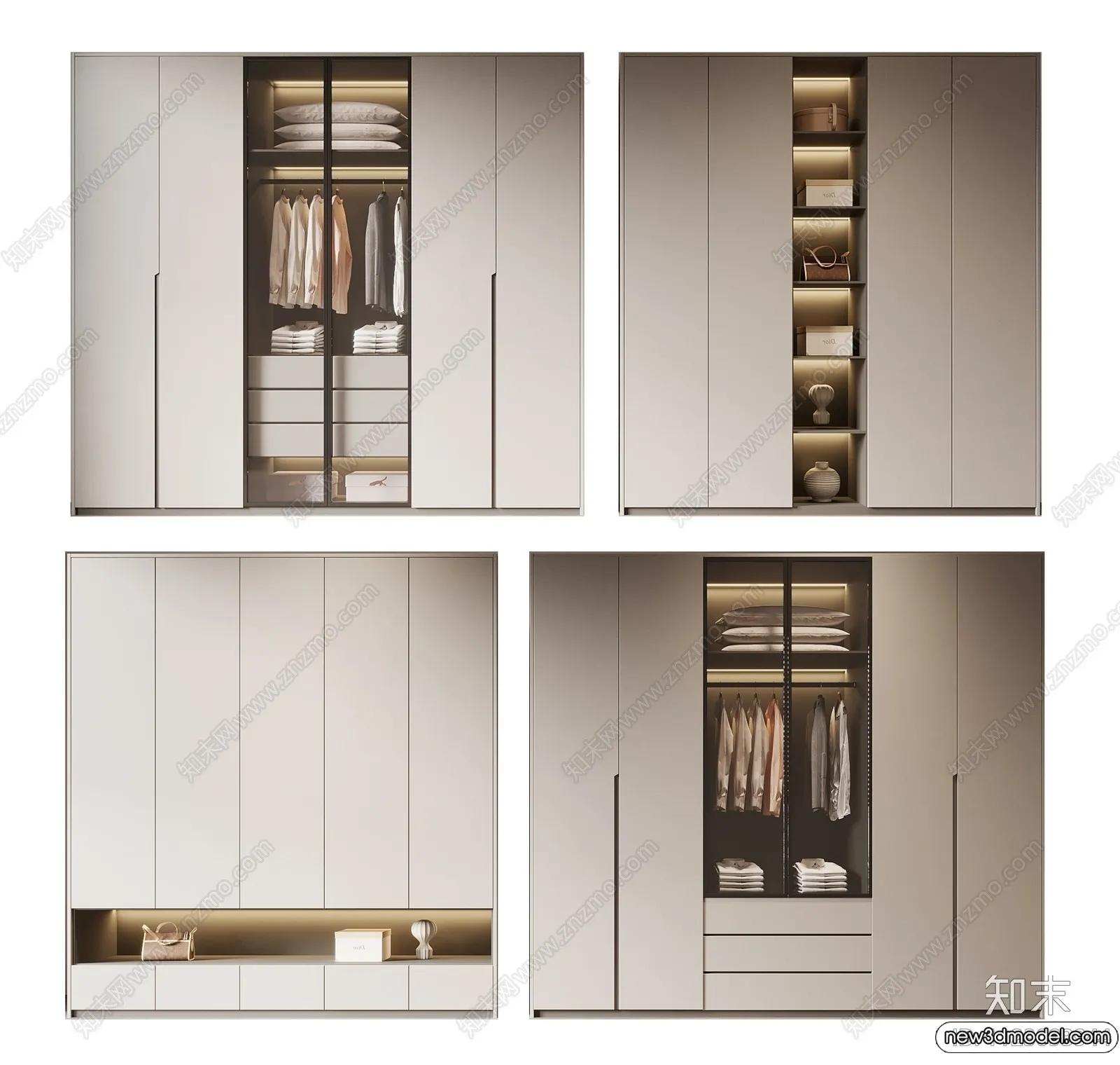 Wardrobe 3D Models – 3D Furniture for Interior Design – 020 Wardrobe 3D Models – 3D Furniture for Interior Design – 020