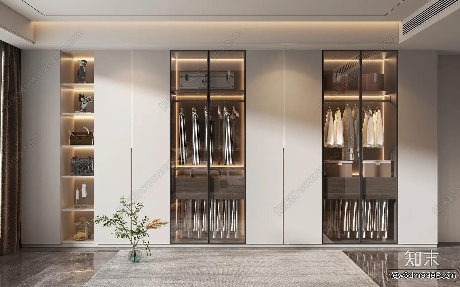 Wardrobe 3D Models – 3D Furniture for Interior Design – 021 Wardrobe 3D Models – 3D Furniture for Interior Design – 021