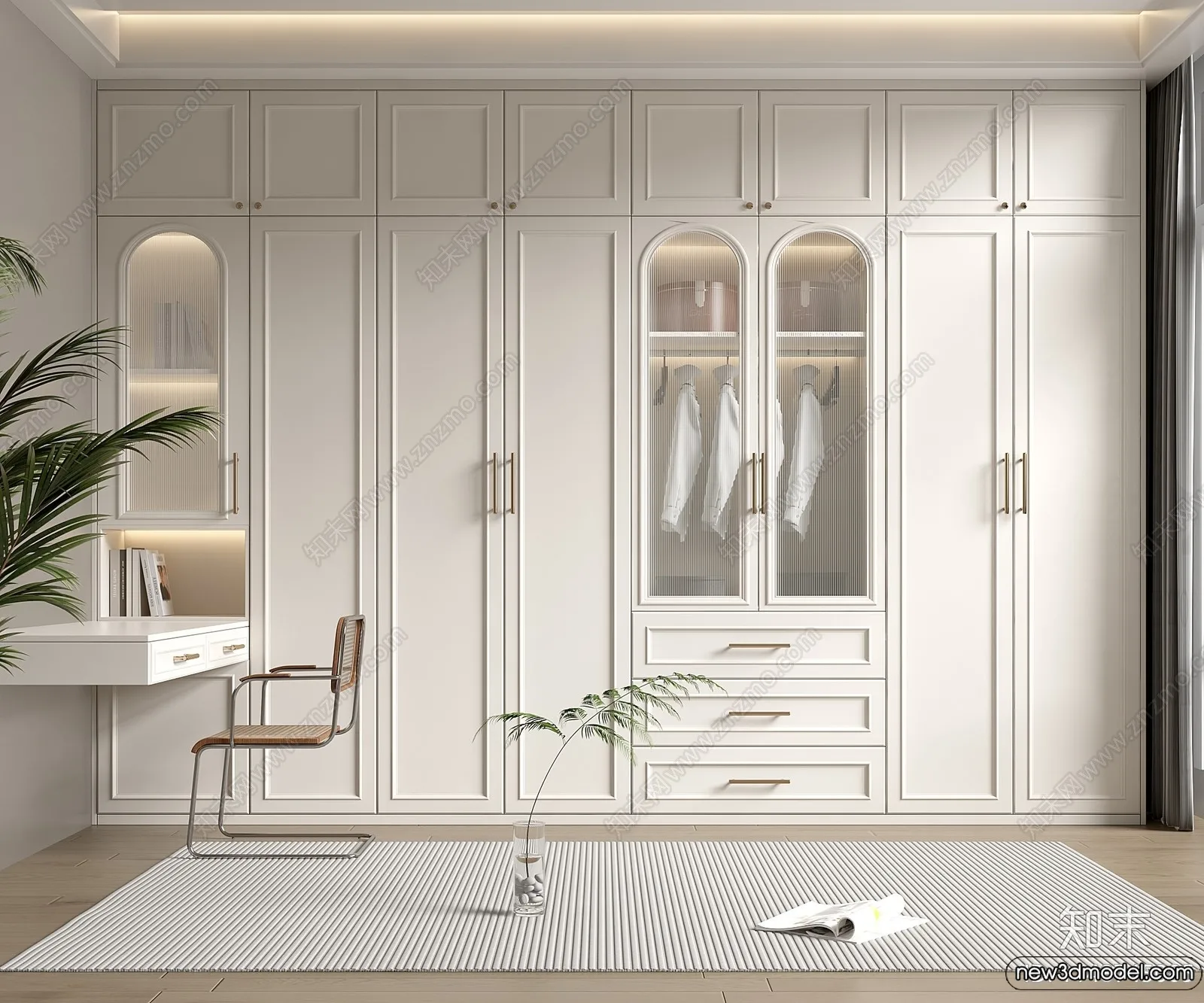 Wardrobe 3D Models - 3D Furniture for Interior Design - 100