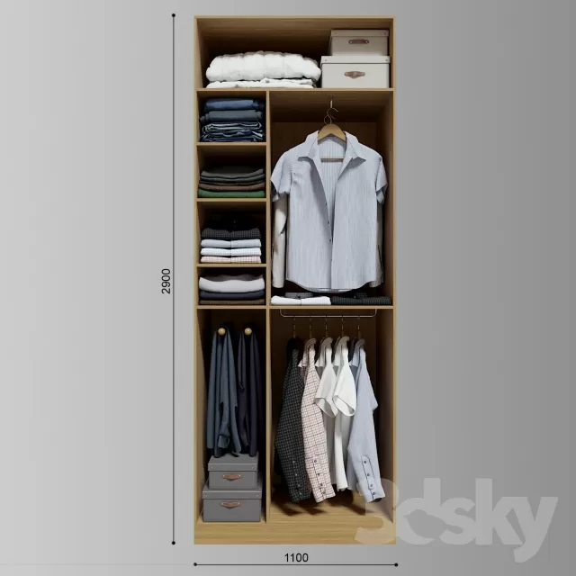 3DSKY MODELS – WARDROBE – CABINETS – 138