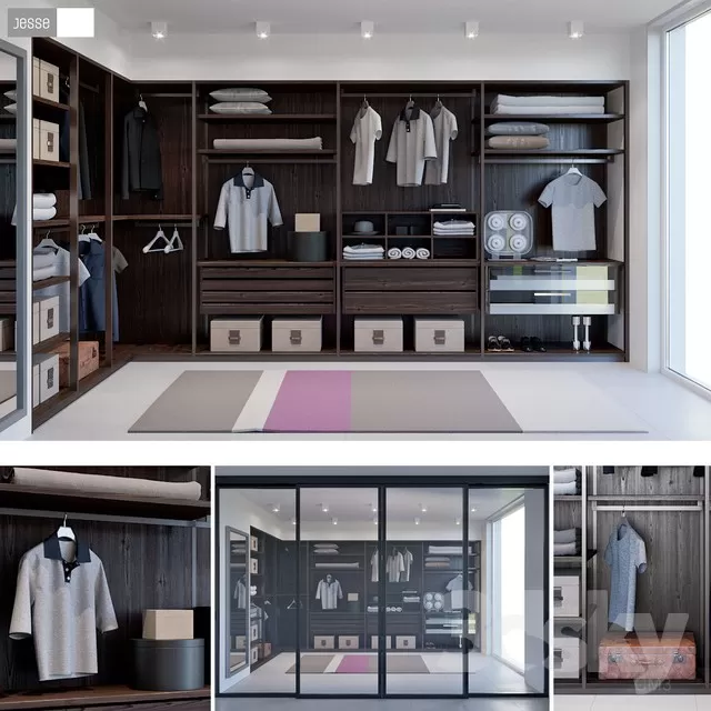 3DSKY MODELS – WARDROBE – CABINETS – 078