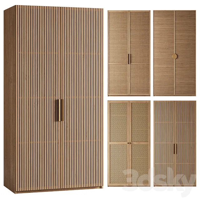 Wardrobe 4 types 3D Model