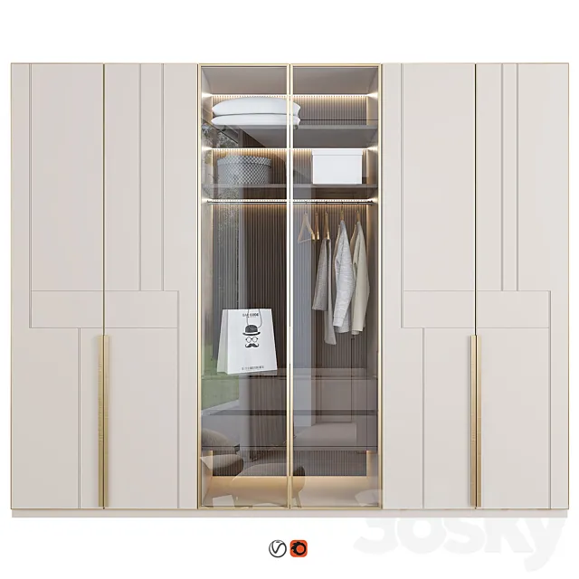 Wardrobe 46 3D Model Wardrobe 46 3D Model