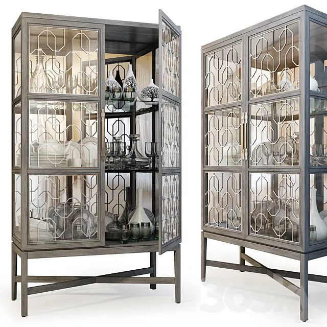 Wardrobe _ Display Cabinet Ensemble Display Cabinet by Carson 3DModel