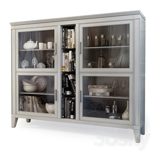 Wardrobe _ Showcase Aster. Showcase by Le Fablier 3DModel