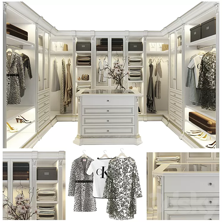 Wardrobe Benedetti luxury_1 3D Model