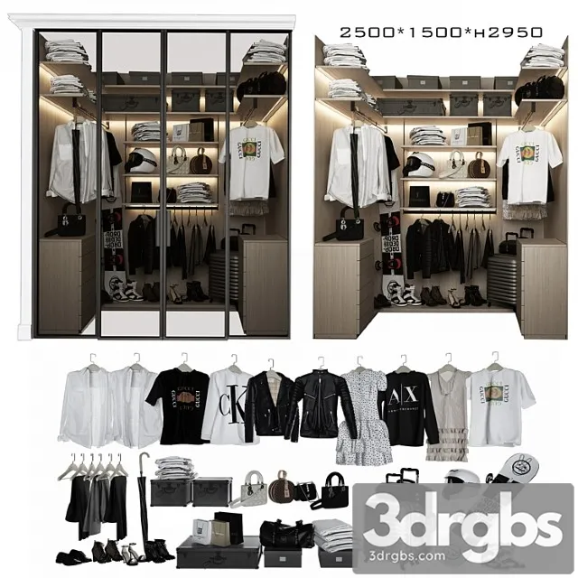 Wardrobe block  5 3D Model Download