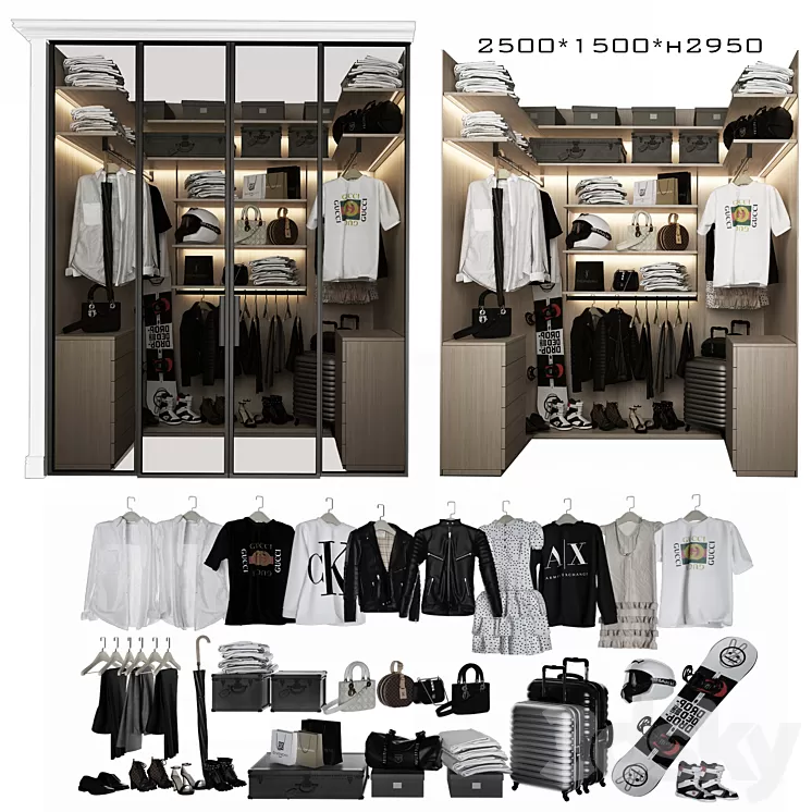 Wardrobe block _5 3D Model Free Download