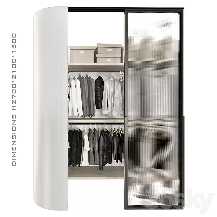 Wardrobe block_9 3D Model Wardrobe block_9 3D Model