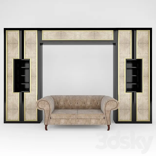 Wardrobe “Cayman” and sofa “Alex” Homemotions 3DModel