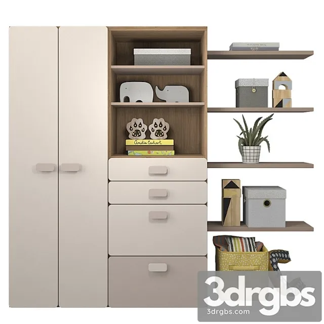 Wardrobe Children 18 3D Model Download