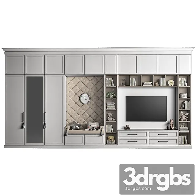 Wardrobe Children&_123 3D Model Download