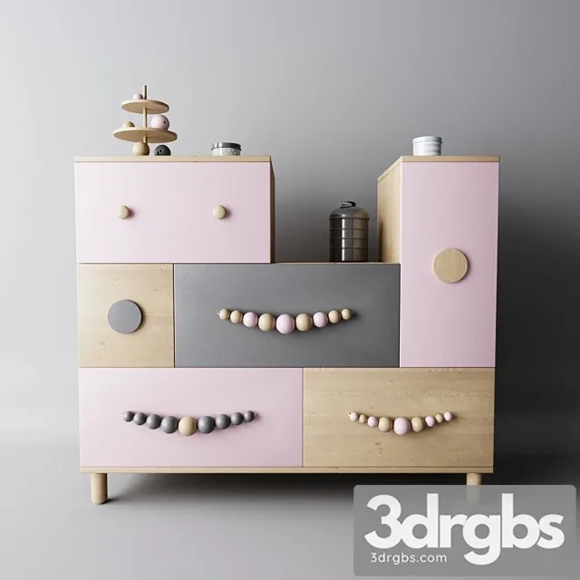 Wardrobe Children&_2 3D Model Download